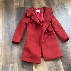 Babaton aritzia red pea coat